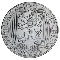 Монета Чехословакия 100 крон 1949 Сталин