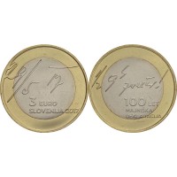 Монета Словения 3 евро 2017 100 лет майской декларации