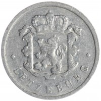 Монета Люксембург 25 сентим 1957