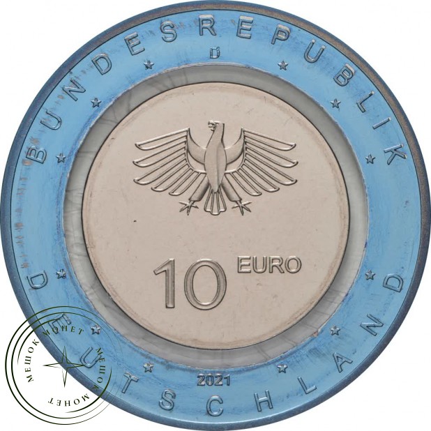 Германия 10 евро 2021 На воде