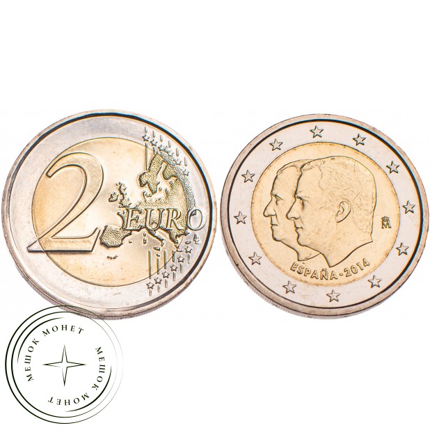 Испания 2 евро 2014 Провозглашение королём Филипа VI
