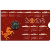 Монета Приднестровье 1 рубль 2025 Год лошади 2026 в буклете