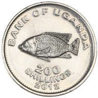 Монета Уганда 200 шиллингов 2012