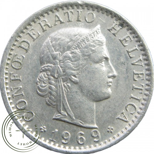 Швейцария 20 раппенов 1969 - 937040248 — 90621331-5