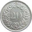 Швейцария 20 раппенов 1966