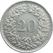 Швейцария 20 раппенов 1962