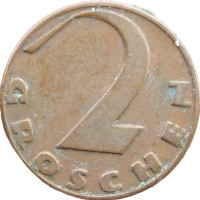 Монета Австрия 2 гроша 1937