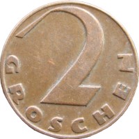 Монета Австрия 2 гроша 1935