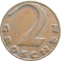 Монета Австрия 2 гроша 1930