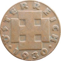 Монета Австрия 2 гроша 1930