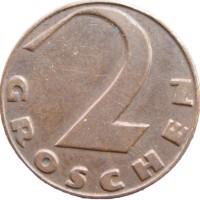 Монета Австрия 2 гроша 1925