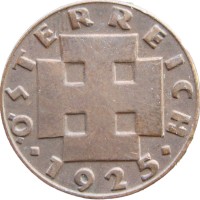 Монета Австрия 2 гроша 1925