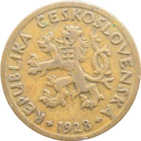 Монета Чехословакия 10 геллеров 1928