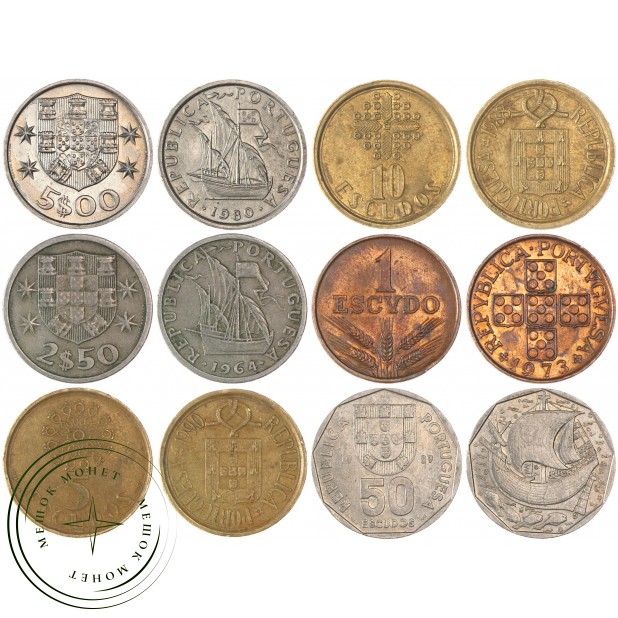Набор монет Португалии (6 монет)