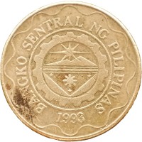 Монета Филиппины 5 песо 2005