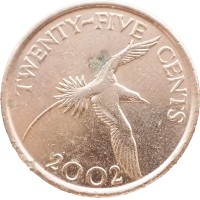 Бермуды 25 центов 2002
