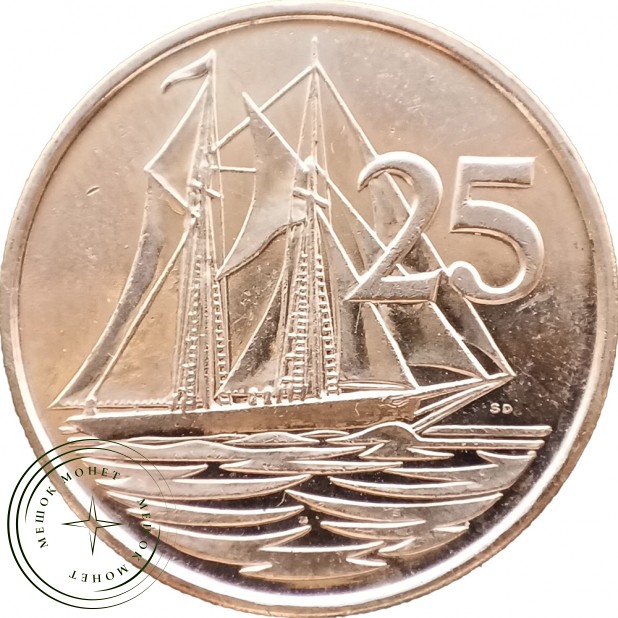 Каймановы острова 25 центов 2005