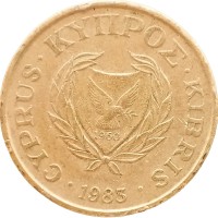 Монета Кипр 5 центов 1983