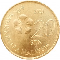 Монета Малайзия 20 сен 2023