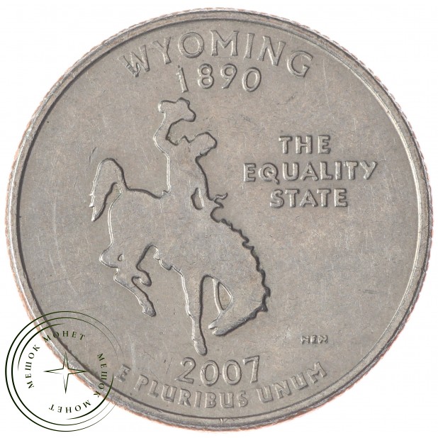 США 25 центов 2007 Вайоминг - 937032406