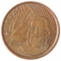 Монета Бразилия 5 сентаво 2009