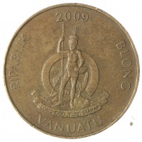 Монета Вануату 5 вату 2009