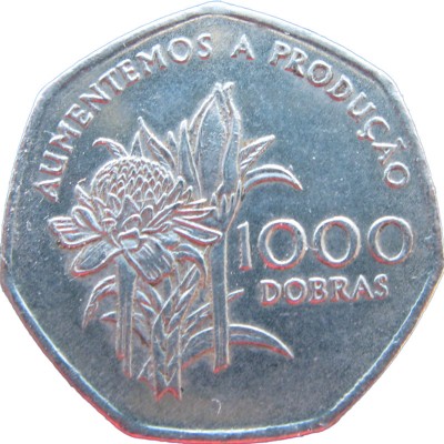 Монета Сан-Томе и Принсипи 1000 добр 1997