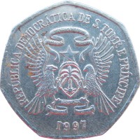 Монета Сан-Томе и Принсипи 1000 добр 1997