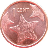 Монета Багамы 1 цент 2009