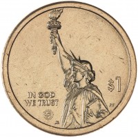 Монета США 1 доллар 2021 Первый гос университет Северная Каролина