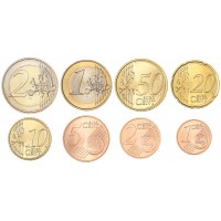 Австрия набор евро 2011-2015 (8 монет)
