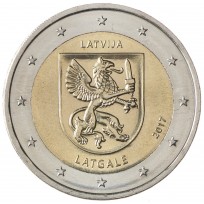 Монета Латвия 2 евро 2017 Латгале