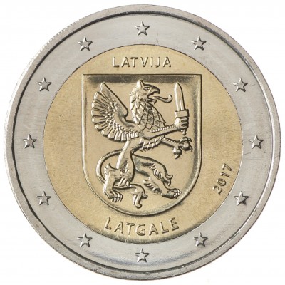 Монета Латвия 2 евро 2017 Латгале