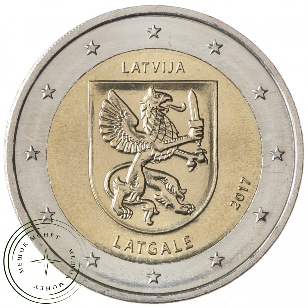 Латвия 2 евро 2017 Историческая область Латгале