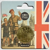 Франция набор из 4 монет 1/4 евро 2025 VE-Day