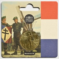 Франция набор из 4 монет 1/4 евро 2025 VE-Day