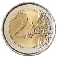 Монета Испания 2 евро 2011 Львиный дворик в Альгамбре Гранада