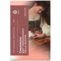 Монета Сан-Марино 2 евро 2021 Караваджо (буклет)