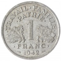 Франция 1 франк 1942
