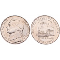 Монета США 5 центов 2004 Лодка