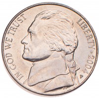 Монета США 5 центов 2004 Лодка