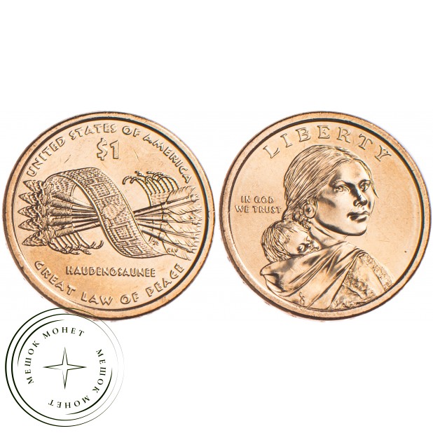 США 1 доллар 2010 Пояс Гайавата
