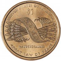 Монета США 1 доллар 2010 Пояс Гайавата