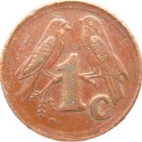 Монета ЮАР 1 цент 1994