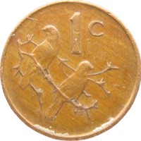 Монета ЮАР 1 цент 1983