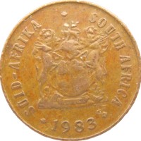 Монета ЮАР 1 цент 1983