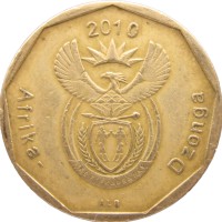 Монета ЮАР 50 центов 2010