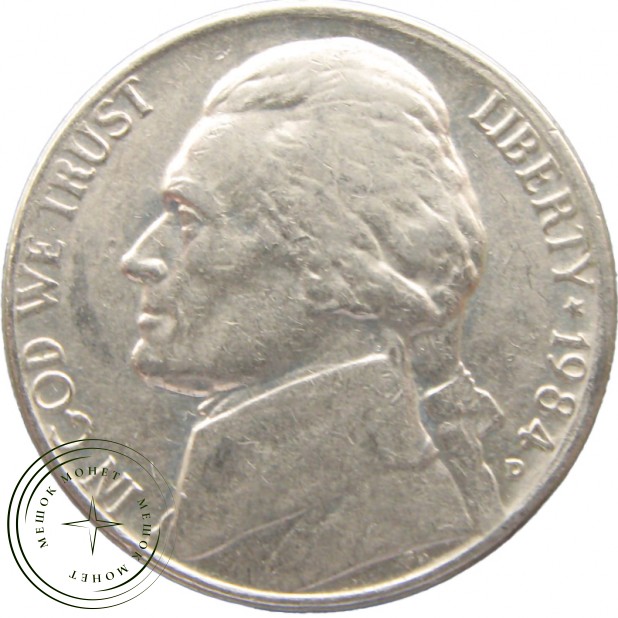 США 5 центов 1984 D