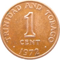 Монета Тринидад и Тобаго 1 цент 1972