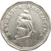 Монета Аргентина 5 песо 1961